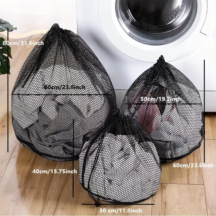 Bolsa De Lavandería De 1 Pieza, Bolsa De Lavandería De Malla Negra, Bolsa De Lavado Especial Para Lavadora
