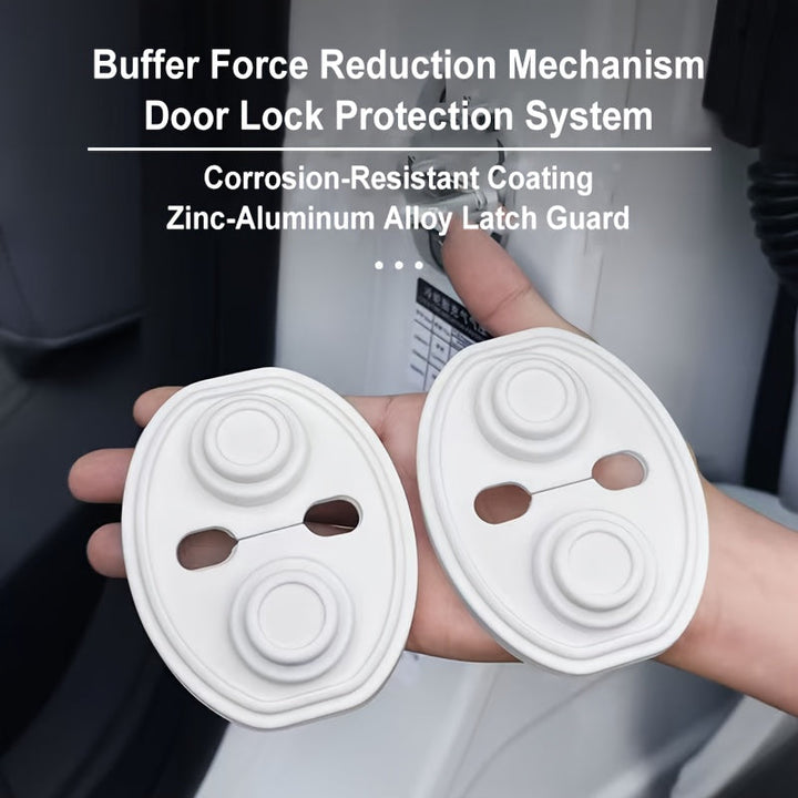 2 piezas/4 piezas de protector de cerradura de puerta de coche de silicona - Ajuste universal para la mayoría de los vehículos, absorción de impactos, platos de choque gruesos a prueba de óxido, reducción de ruido y protección completa