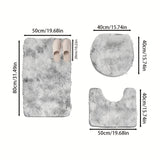 Conjunto de 3 Alfombras Suaves y Acolchadas para Interiores, Alfombra de Lujo Moderna, Absorbente, Antideslizante y Adecuada para Baño, Decoración del Hogar, Tapetes