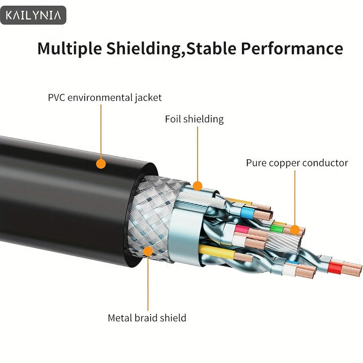 KAILYNIA Cable de Audio Balanceado Masculino XLR a TRS de 90° - Adecuado para Micrófonos y Mezcladores, Extensión de Sonido de Alta Calidad, , Múltiples Longitudes (91.44cm, 182.88cm, 3.05m, 4.57m, 6.1m, 9.14m) - 1 pieza, KAILYNIA
