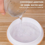 Lámpara de Aromaterapia y Humidificador de Elegante Grano de Madera - Alimentado por USB, Mejora la Calidad del Aire y el Confort, Perfecto para Cualquier Habitación