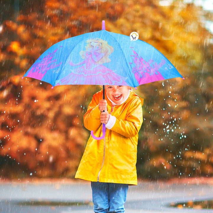 Sombrilla Paraguas Automático Infantil Princesas Silbato SPA01