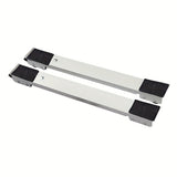 2 Piezas de Soporte Móvil Ajustable para Electrodomésticos con Ruedas, Base Grande para Nevera, Lavadora y Secadora con Frenos y Almohadillas Antideslizantes de Goma, Resistente a Carga, Ideal para Armario o Mesita de Noche