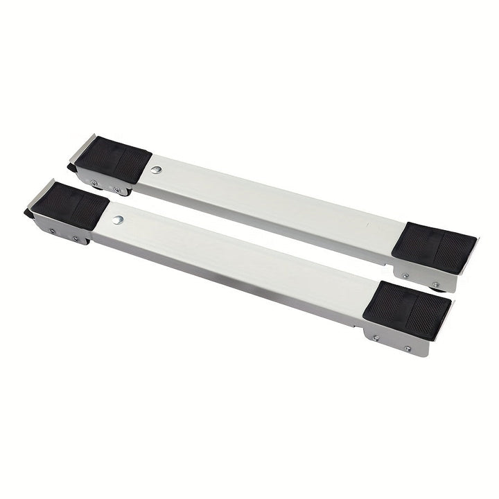 2 Piezas de Soporte Móvil Ajustable para Electrodomésticos con Ruedas, Base Grande para Nevera, Lavadora y Secadora con Frenos y Almohadillas Antideslizantes de Goma, Resistente a Carga, Ideal para Armario o Mesita de Noche