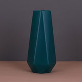 1 unidad Jarrón geométrico contemporáneo de flores, plástico resistente a los golpes, decoración de estilo europeo, ornamento multiusos seco y húmedo, accesorio de decoración para el hogar - Colores surtidos