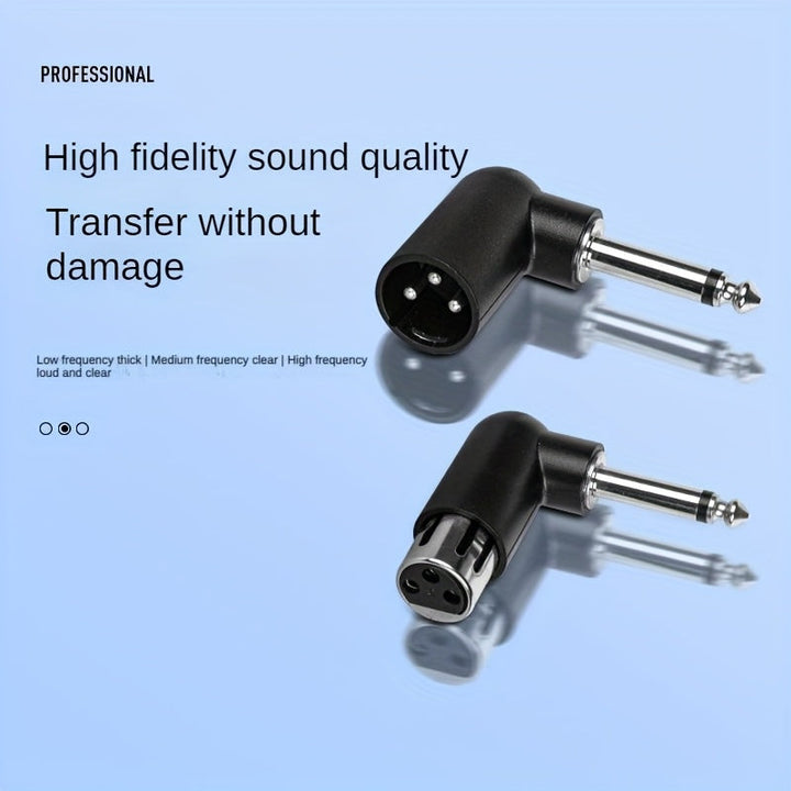 Adaptador XLR macho a hembra, adaptador de 6.35 mm hembra a XLR macho de 3 pines, conector para micrófono y altavoz