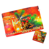 Mantel Individual Portavasos Navideño x6 Mesa Decorativo FM381