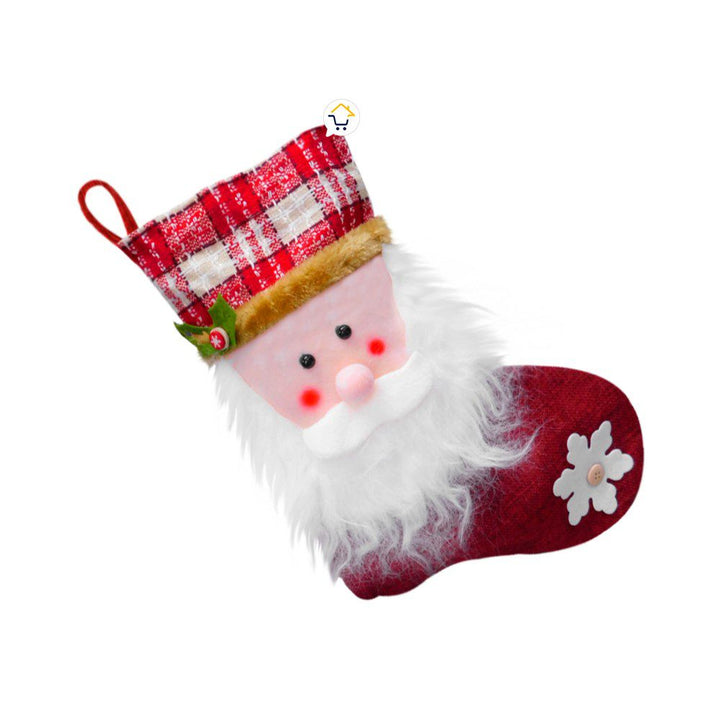 Bota Navideña Media Roja Decoración Navidad Colgante HH006