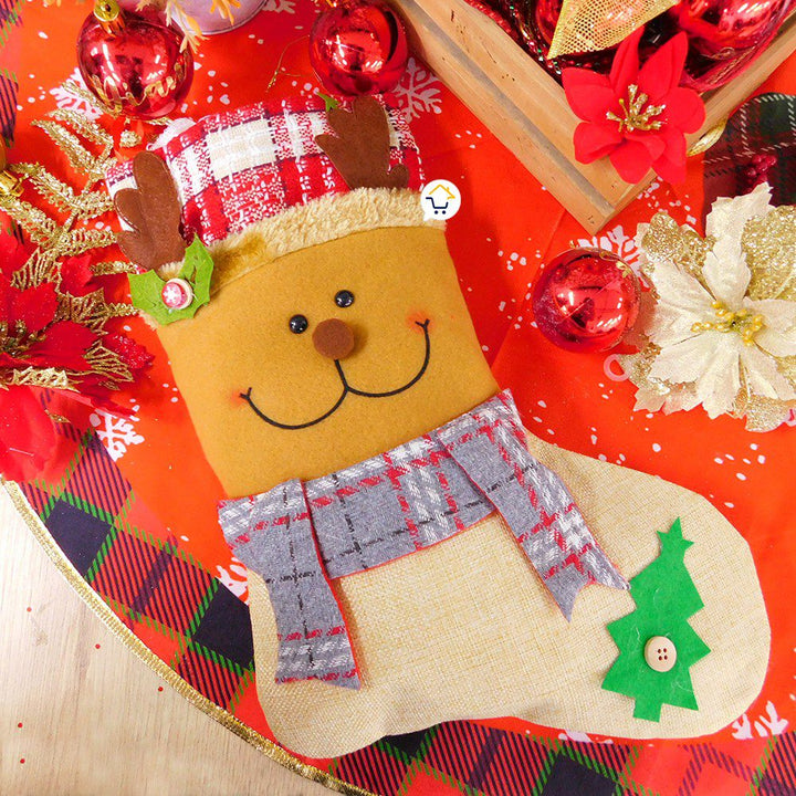 Bota Navideña Media Roja Decoración Navidad Colgante HH006