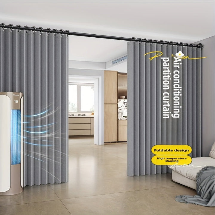 Cortina divisoria plegable estilo bohemio para sala de estar GRANEAT - Sin varilla, tela de poliéster blanca, diseño de privacidad, cortina para puerta para todas las estaciones, ideal para separar espacios en hogares y alquileres