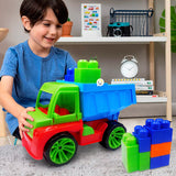 Camión Volqueta Construcción Volco Con bloques Armables Niños PF720