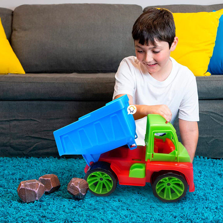 Camión Volqueta Construcción Volco Con bloques Armables Niños PF720
