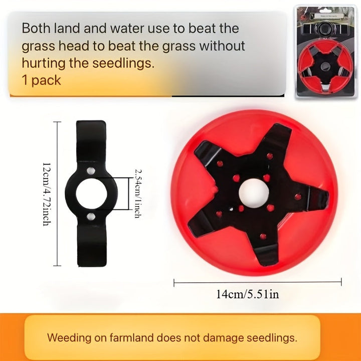Juego de Herramientas para Jardín Metálicas, Cortacésped Multifuncional y Desbrozadora, con 2 Cuchillas Intercambiables, Eliminación Eficiente de Malezas sin Dañar Plántulas, para Jardines y Arrozales