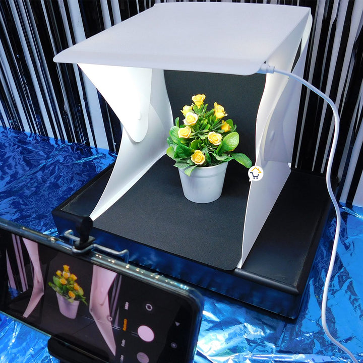 Mini Estudio Fotografía Caja de Luz LED Fotos Plegable HL11031