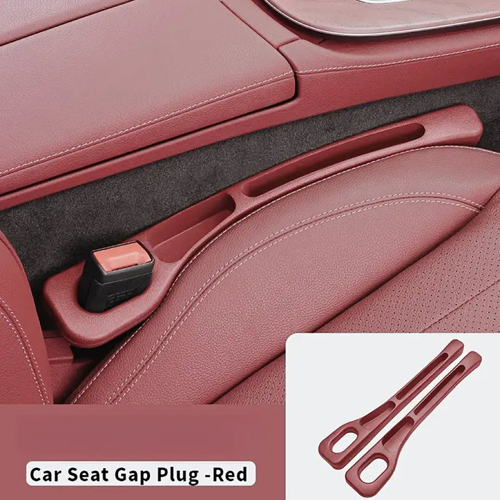 2 piezas de tiras de relleno de hueco de asiento de coche, barras de sellado de hueco lateral impermeable, ranuras de almacenamiento de organizador de hueco de asiento, diseño de almacenamiento doble, puede almacenar pequeños artículos