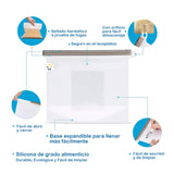 Bolsa Silicona Hermética Reutilizables Alimentos 1000ml HE0232