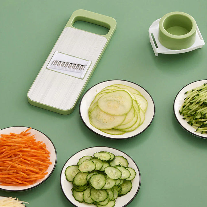 SlicyPro Cortador y Rebanador 6 en 1 con Diseño Seguro para Dedos