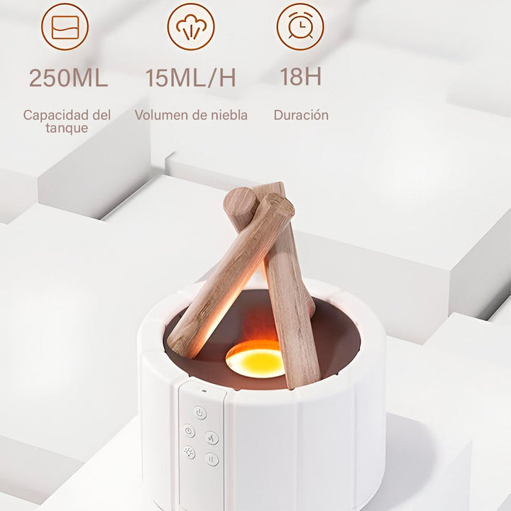 Humidificador Fogata LED Difusor Aromas Luminoso KP-7022