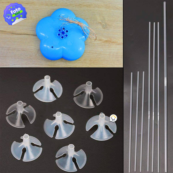 Base Globos + Luces Micro Led + 7 Tubos para Globos RF X LUZ