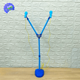 Micrófono Doble Karaoke Juguete Musical Luces Niños 8801L