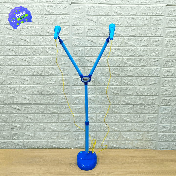 Micrófono Doble Karaoke Juguete Musical Luces Niños 8801L