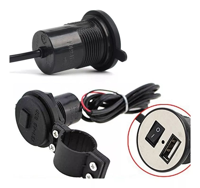 Cargador Usb Para Moto Impermeable 12v Celular