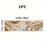 1PC, Tapete para Secar Platos de Tierra Diatomácea con Drenaje Rápido - Diseño Mármol Dorado, Alfombrilla para Grifo del Baño, Decoración para Encimera de Cocina y Baño, Adecuado para Uso Doméstico
