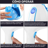 Vaporizador de Ropa de Mano de Alta Potencia, Enchufe US 110-130V - Elegante Azul y Blanco, Diseño Sin Cepillos para Planchar Eficientemente, No Necesita Batería, Plancha Portátil para Ropa