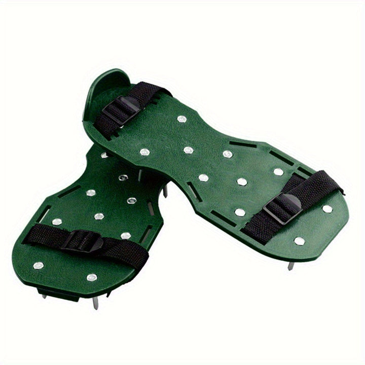 Un par de zapatos de jardín con clavos de 4.19 cm, ventiladores de césped de plástico y hierro resistentes, puntas de resina epoxi autoequilibradas para césped suelto y corte de pasto, herramientas manuales de jardinería, calzado robusto para exteriores,