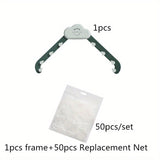 Cestillo triangular para desagüe de fregadero de cocina de 51 piezas, colgante, de malla, para lavado de platos, almacenamiento de piscina, colador para arroz sobrante y basura, rejilla de desagüe.