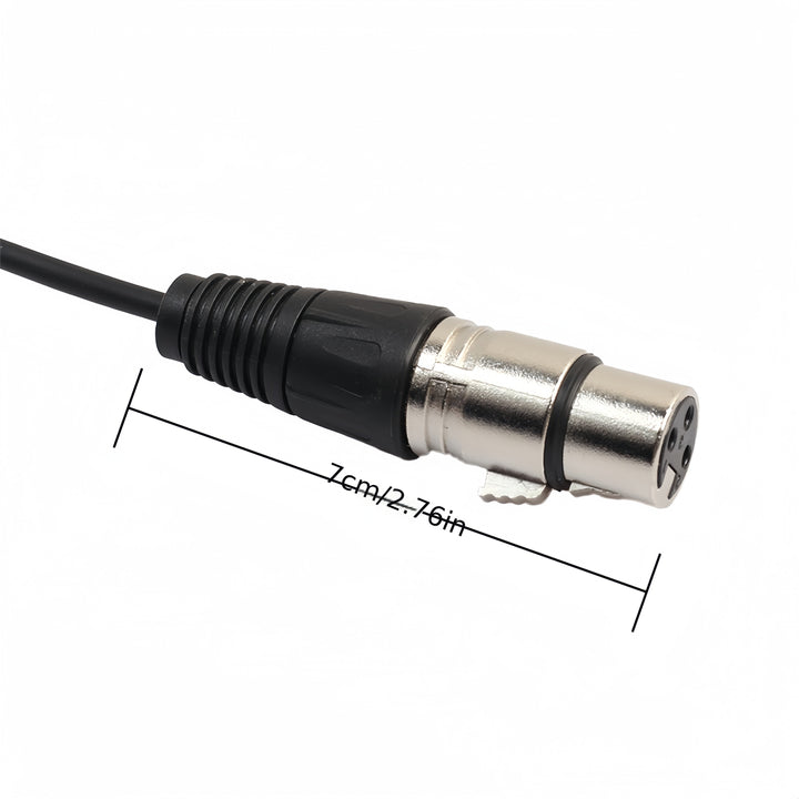 Cable de micrófono XLR profesional Xingzhaotong, conector de audio macho a hembra de 3 pines, forma redonda, sin batería, conector fiable de enchufar y listo para usar para sistemas de PA y micrófonos