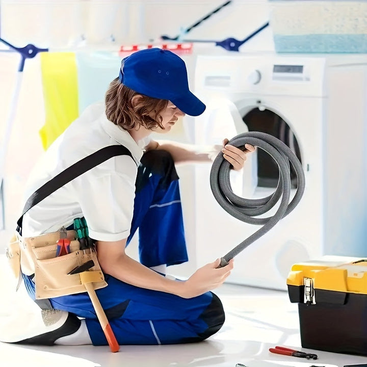 1pc Tubo de Drenaje Flexible de 6.56 Pies de Largo, Material Plástico Grueso y Extensible, Fácil Instalación con Cuatro Especificaciones de Interfaz (Diámetro Interior de 1/4", 20mm/22mm/28mm), Duradero para Lavadoras/Lavavajillas, Opciones de Corte Vers