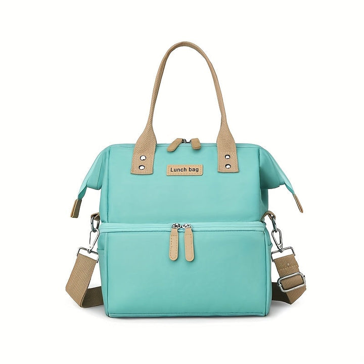 Estuche de Almuerzo Aislado con Gran Capacidad y Estilo, Bolsa de Almacenamiento Casual para Moda, Mantiene Caliente o Frío, Ideal para el Trabajo y Camping, Sin Contacto con los Alimentos