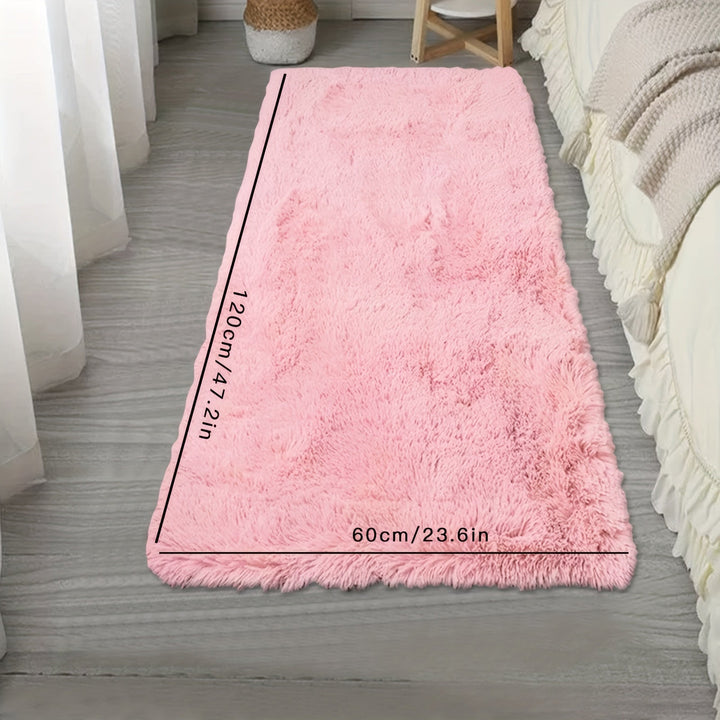 Alfombra suave de felpa larga, tela ultra suave de pelo artificial, gruesa, antideslizante, resistente y duradera. Crea una atmósfera cálida, encantadora, romántica e íntima, decoración para el hogar y la habitación