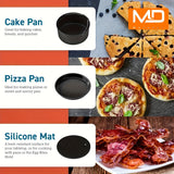 MOREDOR 11piezas/set 20.32 cm Accesorios para freidora de aire, Compatible con Universal 3.7QT - 6.8QT Freidora de aire profunda, Libre de BPA, Seguro para lavavajillas, Revestimiento antiadherente, Con libro de recetas