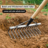 9-Dientes de Acero de Manganeso Desmalezadora Manual, Mango Ergonómico, Desmalezadora Manual Duradera para Jardín Cesped Farmland, Cultivador de Suelo Eficiente para Plantar y Desmalezar, Herramienta de Jardín | Quitamalezas Ergonómico | Rastrillo de Met