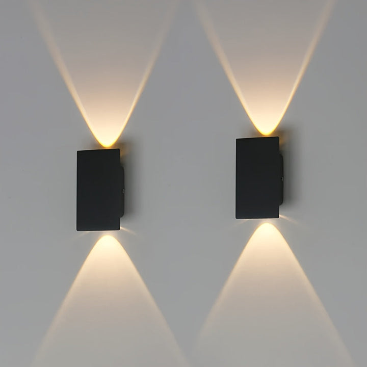 Luz LED para pared, cuerpo de lámpara de aluminio, 2W, voltaje AC85-265V, para interiores, dormitorio o iluminación exterior