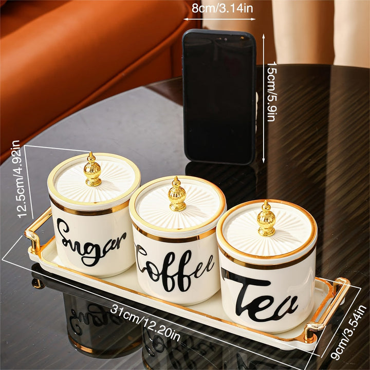 3 piezas/set (1 plato, 3 latas) latas de almacenamiento plástico multifuncionales, latas selladas, para sala, cocina, granos, dulces, galletas, pan, ideales para bodas al aire libre, fiestas, regalos, cumpleaños