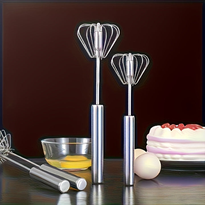 1 pieza de mezclador portátil inalámbrico - 4 velocidades, batidor de huevos de metal, adecuado para hornear y cocinar, herramientas portátiles para calentar crema, harina y huevos, accesorio de cocina esencial, mango ergonómico, diseño compacto y resist