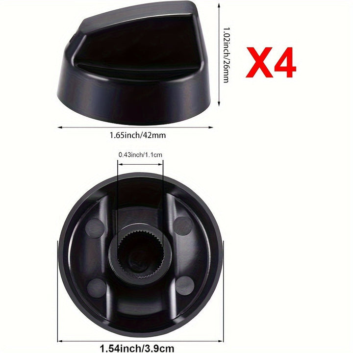 8 perillas de control de plástico con 24 adaptadores de eje, reemplazo universal para horno/estufa/estufa - Amplia compatibilidad