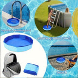 Baño de pies plegable portátil - Bañera de pies de PVC plegable con múltiples componentes, azul, ligera y portátil para la entrada al piscina, uso en salón, cuidado de pies en casa - Bañera de inmersión higiénica, no necesita electricidad, bañera de pies
