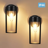 Luces solares para exteriores LED, luces de pared cilíndricas, adecuadas para patios, jardines, senderos y decoración de paisajes. Luces para césped, luces de pared, 2/4/6 piezas.