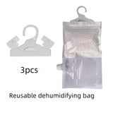3 piezas de bolsas deshumidificantes reutilizables - Perfectas para armarios, dormitorios y baños. Diseñadas para una absorción efectiva de la humedad, kit de dormitorio y hogar a prueba de humedad, hechas de silicona, deshumidificador de armario | Contr