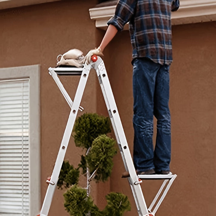 1pc Bandeja de Soporte para Escalera Plegable de Metal de Alta Resistencia - Fácil de Instalar, Multifuncional, Compatible con la Mayoría de Escaleras Estándar para Trabajos en Techo y Canalones, Escalera Plegable