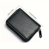 1 billetera de hombre con cremallera y compartimento para monedas - Cartera ligera para negocios y uso diario, regalo ideal para el Día del Padre, accesorio práctico