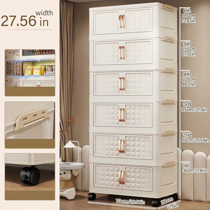 Armario Plegable de Gran Capacidad sin Instalación para Organizador de Juguetes y Ropa