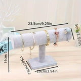 1 Soporte Exquisito para Exhibición de Pulseras y Relojes - Organizador de Colección Elegante para Mujeres, Estantería de Terciopelo para Almacenamiento de Joyería en Escritorio, Torre de Exhibición