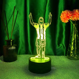 1 pieza, luz nocturna 3D de la serie deportiva de fútbol creativo, luz ambiental de habitación colorida y táctil, regalo para fanáticos del fútbol.