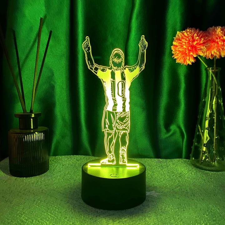 1 pieza, luz nocturna 3D de la serie deportiva de fútbol creativo, luz ambiental de habitación colorida y táctil, regalo para fanáticos del fútbol.