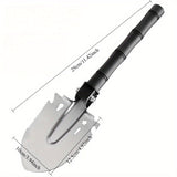 Pala plegable de acero de alta resistencia, herramienta de supervivencia multiusos diseñada para off-road, camping y senderismo, adecuada para todas las 11 fiestas.